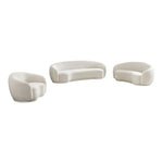 Hyde Boucle Fabric Upholstered Chair in Cream