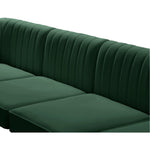Alina 91" Velvet Upholstered 4pc. Modular Sectional in Green