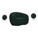 Hyde Boucle Fabric Upholstered Chair in Green