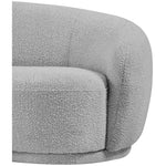 Hyde Boucle Fabric Upholstered Chair in Grey