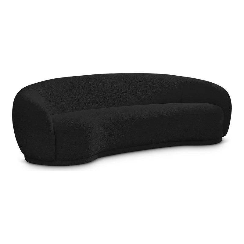 Hyde 89.5" Boucle Fabric Upholstered Sofa in Black