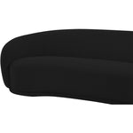 Hyde 89.5" Boucle Fabric Upholstered Sofa in Black