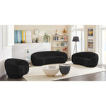 Hyde 89.5" Boucle Fabric Upholstered Sofa in Black