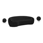 Hyde 89.5" Boucle Fabric Upholstered Sofa in Black