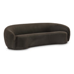 Hyde 89.5" Boucle Fabric Upholstered Sofa in Brown