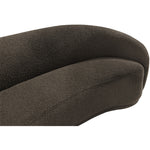 Hyde 89.5" Boucle Fabric Upholstered Sofa in Brown