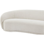Hyde 89.5" Boucle Fabric Upholstered Sofa in Cream
