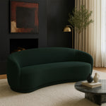 Hyde 89.5" Boucle Fabric Upholstered Sofa in Green