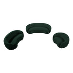 Hyde 89.5" Boucle Fabric Upholstered Sofa in Green