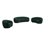 Hyde 89.5" Boucle Fabric Upholstered Sofa in Green