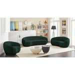Hyde 89.5" Boucle Fabric Upholstered Sofa in Green