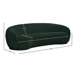 Hyde 89.5" Boucle Fabric Upholstered Sofa in Green