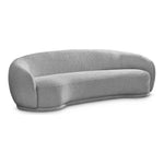 Hyde 89.5" Boucle Fabric Upholstered Sofa in Grey