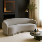 Hyde 89.5" Boucle Fabric Upholstered Sofa in Grey