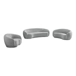 Hyde 89.5" Boucle Fabric Upholstered Sofa in Grey