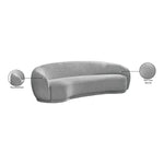 Hyde 89.5" Boucle Fabric Upholstered Sofa in Grey