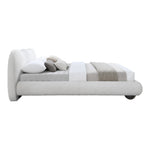 Hyde Boucle Fabric Upholstered Queen Bed (3 Boxes) in Cream
