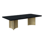 Immerse 84" / 104" / 123.5" Lacquer Finish Top And Stainless Steel Base Dining Table (3 Boxes) in Black