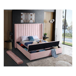 Kiki Velvet Upholstered Queen Bed (3 Boxes) in Pink