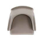 Connie Vegan Leather and Velvet Wood Armchair in Taupe