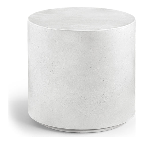 Imperia Concrete Indoor/Outdoor End Table in White