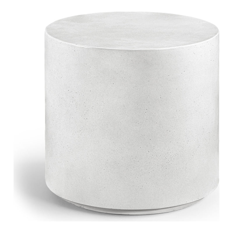 Imperia Concrete Indoor/Outdoor End Table in White