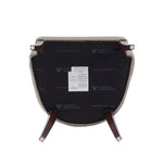Connie Vegan Leather and Velvet Wood Armchair in Taupe