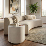 Imperia Concrete Indoor/Outdoor End Table in White