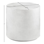 Imperia Concrete Indoor/Outdoor End Table in White