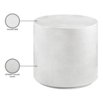 Imperia Concrete Indoor/Outdoor End Table in White