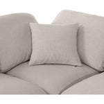 Indulge 140" Linen Textured Fabric Upholstered 6pc. Modular Sectional in Beige