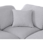 Indulge 140" Linen Textured Fabric Upholstered 6pc. Modular Sectional in Grey