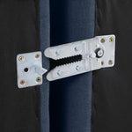 Indulge 140" Linen Textured Fabric Upholstered 6pc. Modular Sectional in Navy