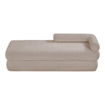 Kennedy Chenille Fabric Upholstered Bench in Beige