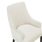 Beever Chenille Wood Armchair in Cream