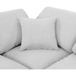 Indulge 140" Linen Textured Fabric Upholstered 6pc. Modular Sectional in White