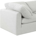 Indulge 140" Linen Textured Fabric Upholstered 6pc. Modular Sectional in White