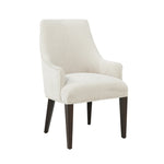 Beever Chenille Wood Armchair in Cream