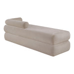 Kennedy Chenille Fabric Upholstered Bench in Beige