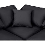 Indulge 105" Vegan Leather Upholstered 4pc. Modular Sectional in Black