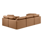 Indulge 105" Vegan Leather Upholstered 4pc. Modular Sectional in Cognac