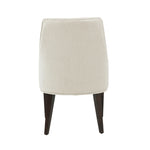 Beever Chenille Wood Armchair in Cream