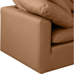 Indulge 105" Vegan Leather Upholstered 4pc. Modular Sectional in Cognac