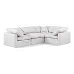 Indulge 105" Vegan Leather Upholstered 4pc. Modular Sectional in Cream
