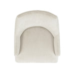 Beever Chenille Wood Armchair in Cream