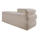 Kennedy Chenille Fabric Upholstered Bench in Beige