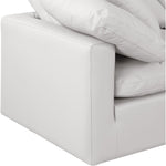 Indulge 105" Vegan Leather Upholstered 4pc. Modular Sectional in Cream