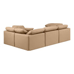 Indulge 105" Vegan Leather Upholstered 4pc. Modular Sectional in Tan