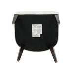 Beever Chenille Wood Armchair in Cream