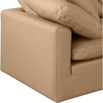 Indulge 105" Vegan Leather Upholstered 4pc. Modular Sectional in Tan